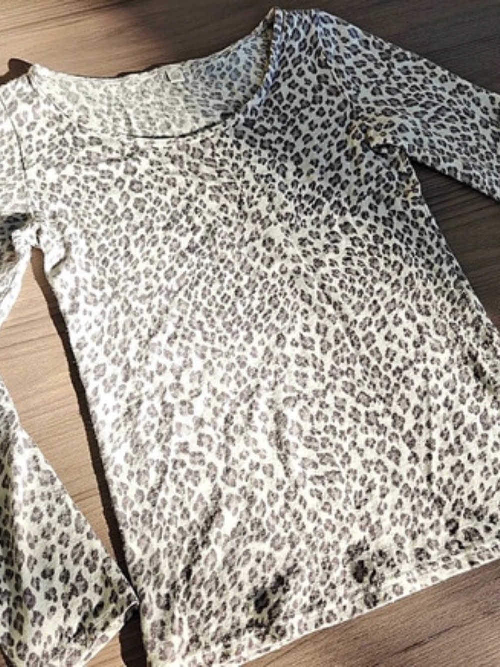 Japanese Brand United Arros Animal Print Knit Long Sleeve
